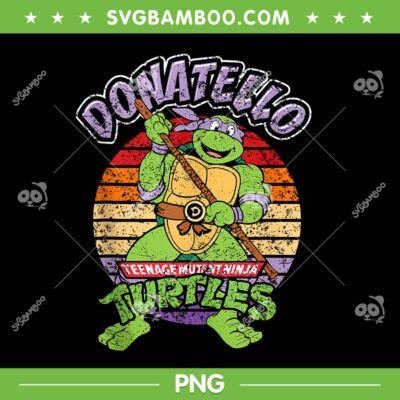 Ninja Turtles Donatello Ready for Action PNG, Teenage Mutant Donatello Vintage PNG