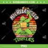 Ninja Turtles Michelangelo Ready for Action PNG, Teenage Mutant Michelangelo Retro Vintage PNG