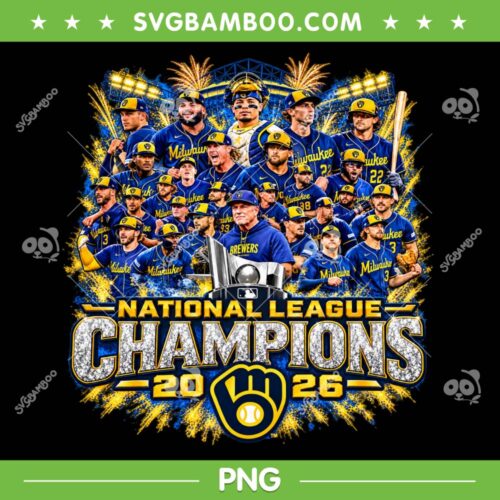 Brewers 2026 National League Champions PNG, Milwaukee Baseball World Series 2026 PNG