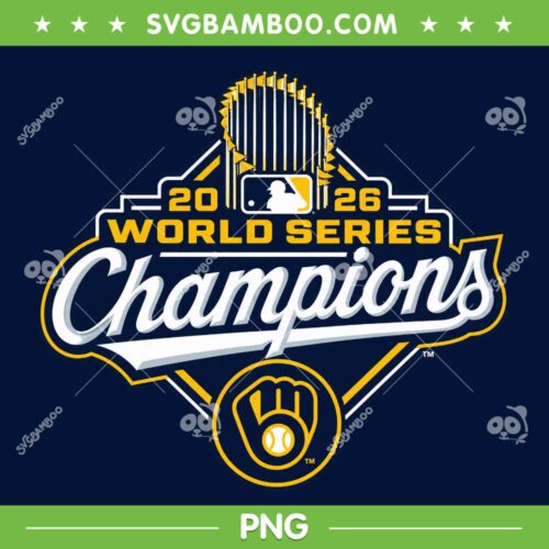 Brewers 2026 World Series Champions Logo PNG, Milwaukee Brewers Fanatics Navy World Series Logo PNG