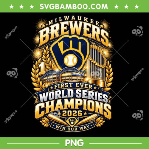 Brewers First Ever World Series Champions 2026 PNG, Milwaukee Brewers First Championship PNG