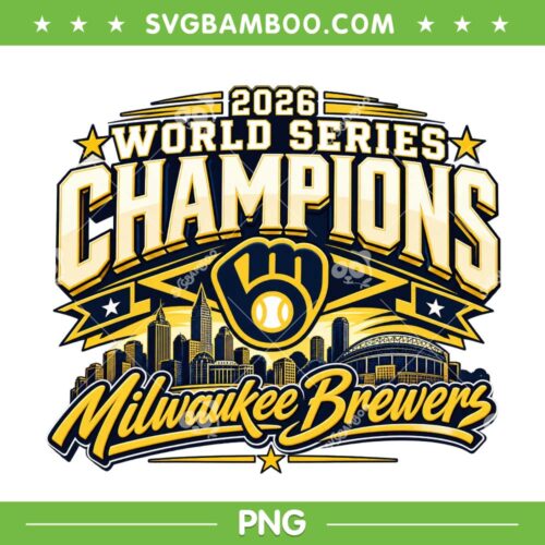 2026 World Series Champions Brewers PNG, Milwaukee Brewers MLB Championship PNG