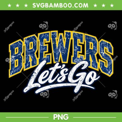 Brewers Lets Go PNG, Distressed Milwaukee Brewers Logo 2026 PNG