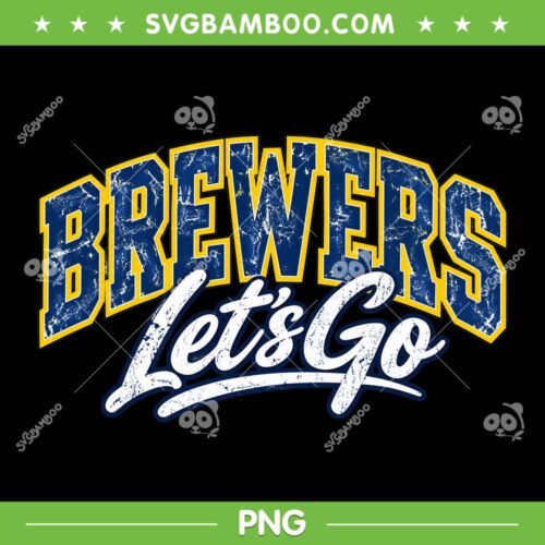 Brewers Lets Go PNG, Distressed Milwaukee Brewers Logo 2026 PNG