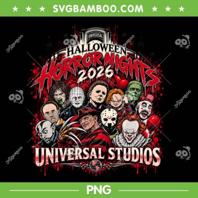 Halloween Horror 2026 Nights Universal Studios PNG, 2026 Scary Horror Characters PNG