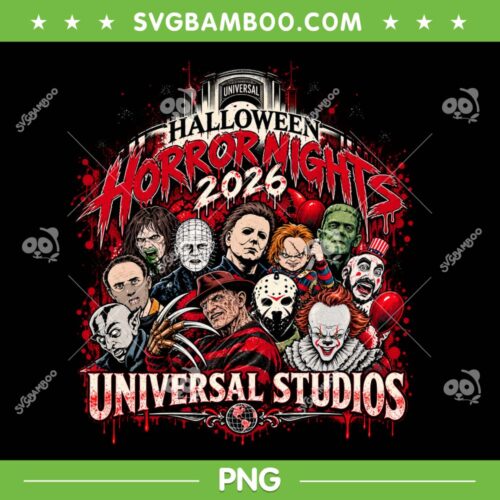 Halloween Horror 2026 Nights Universal Studios PNG, 2026 Scary Horror Characters PNG