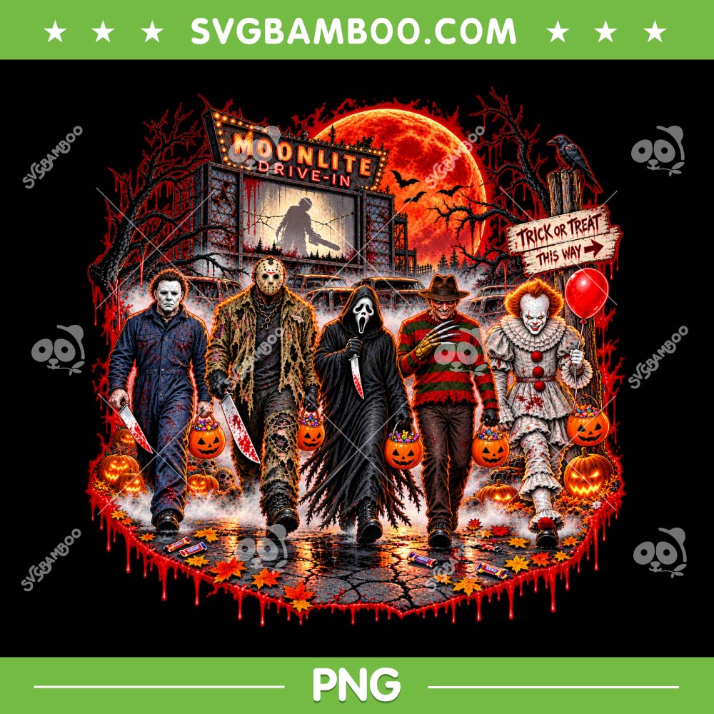Horror Movie Characters PNG, Horror Movie Slasher Halloween Design PNG, Spooky Abbey Road Horror Movie Characters PNG, Horror Movie Slasher Halloween Design PNG, Spooky Abbey Road