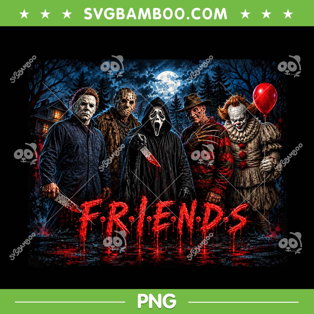 Horror Movie Villains Friends PNG, Myers Jason Ghostface Freddy Pennywise Friends PNG Horror Movie Villains Friends PNG, Myers Jason Ghostface Freddy Pennywise Friends PNG