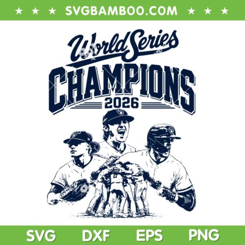 Milwaukee Brewers 2026 WS Championship SVG, Brewers Players World Series SVG PNG