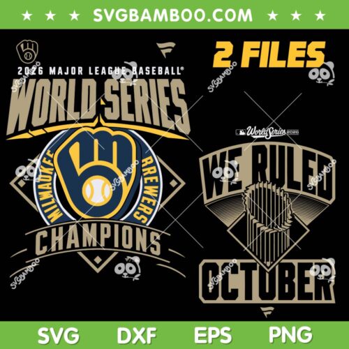 Milwaukee Brewers 2026 World Series Champions SVG, 2 Files Brewers WS Championship SVG PNG