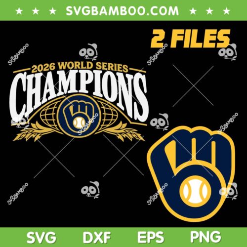 Brewers Navy 2026 World Series Champions SVG, 2 Files Milwaukee Brewers Logo SVG PNG