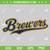 Brewers Script Logo SVG PNG, Milwaukee Brewers Lover Fans SVG