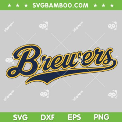 Brewers Script Logo SVG PNG, Milwaukee Brewers Lover Fans SVG