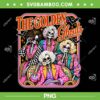 The Golden Ghouls Skeleton PNG, Preppy Halloween Friends PNG, Patchwork Skeleton Ladies PNG