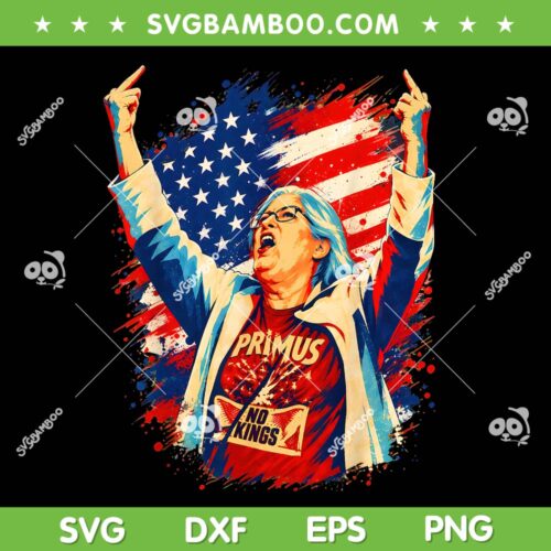 Primus no Kings PNG, Aunt Sue Middle Finger US Flag PNG