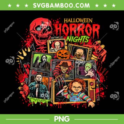 Retro Horror Night Comfort Colors PNG, Halloween Horror Movie TV PNG