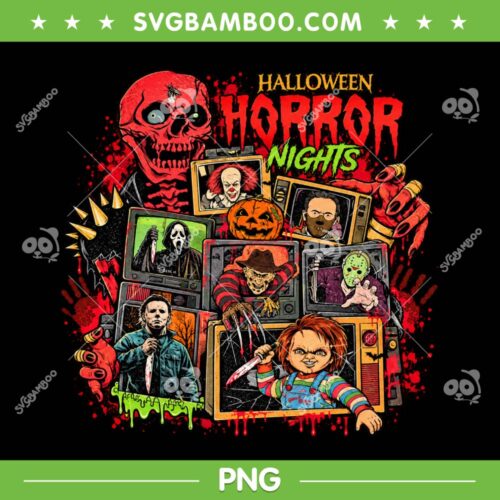 Retro Horror Night Comfort Colors PNG, Halloween Horror Movie TV PNG