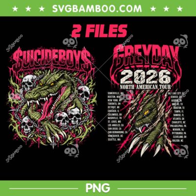 Suicideboys Greyday Tour 2026 PNG, Suicideboys G59 North American Tour PNG