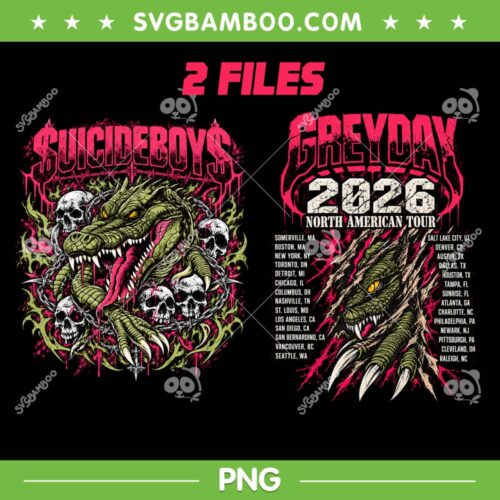 Suicideboys Greyday Tour 2026 PNG, Suicideboys G59 North American Tour PNG