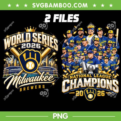 World Series Milwaukee Brewers Champions PNG, 2 Files Brewers Championship 2026 PNG